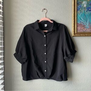 Amazon Black Button-Up Shirt